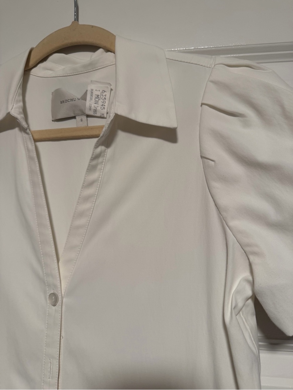 Brochu Walker White Tiered Button-Front - Picture 2 of 4